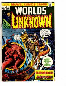 World's Unknown # 1 FN Marvel Comic Book Horror Fear Mystery Suspense J250