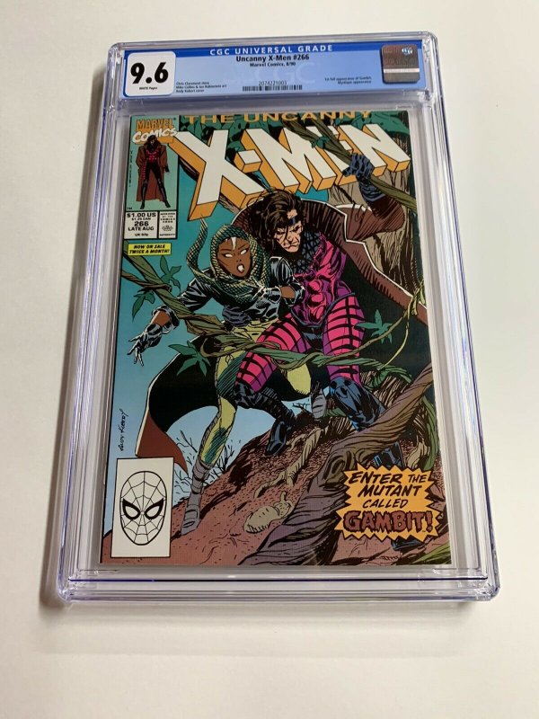 Uncanny X-men 266 Cgc 9.6 White Pages 1st Gamibit Marvel