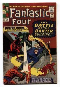 FANTASTIC FOUR #40 comic book 1965-DR DOOM-DAREDEVIL-JACK KIRBY fn