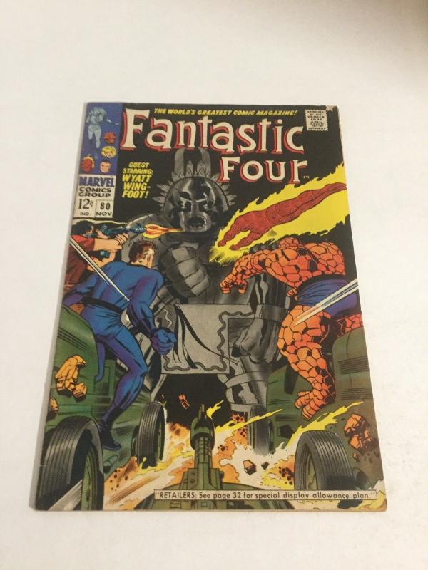 Fantastic Four 80  Vg+ Very Good+ 4.5 Marvel Comics Silver Age