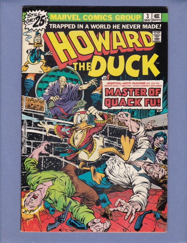 Howard the Duck #3 FN Front/Back Cover Scans Marvel 1976