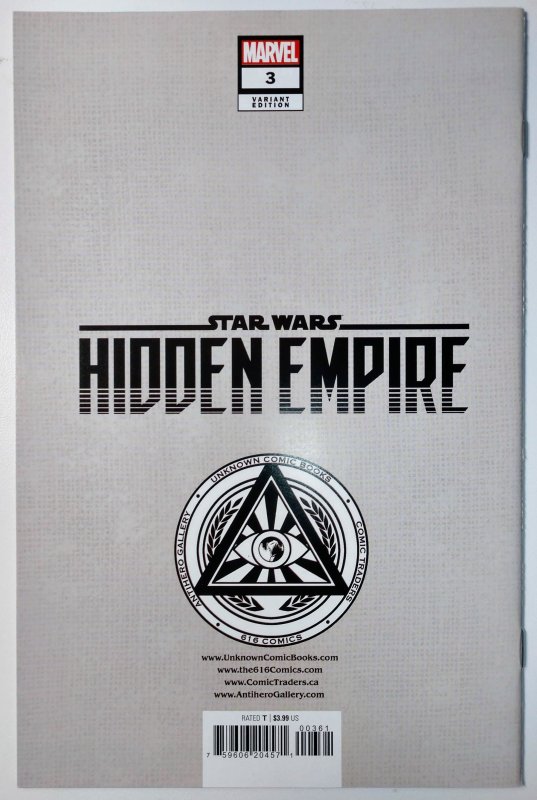 Star Wars: Hidden Empire #3 (9.4, 2023) Zircher Variant Set