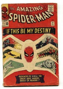 AMAZING SPIDER-MAN #31 Marvel comic book 1st Gwen Stacy SILVER-AGE G