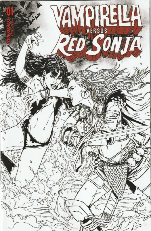 Vampirella VS Red Sonja # 1 Variant 1:7 Cover U NM Dynamite 2022 [K2A]