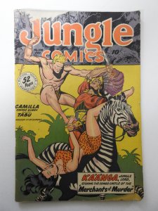 Jungle Comics #108 (1948) GD Condition moisture damage, rust on top staple