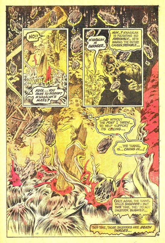 SWAMP THING #8 (Jan1974) 5.5 FN-  Len Wein & Bernie Wrightson! Tunnel Lurker!