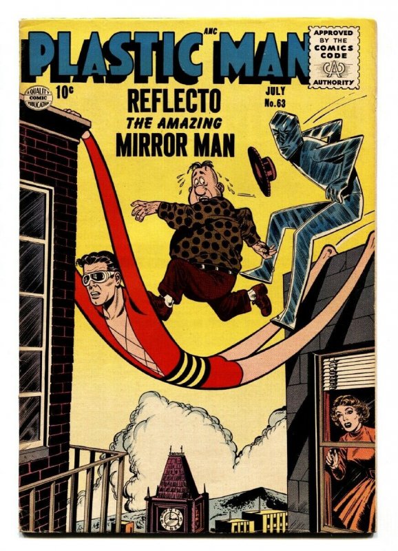 PLASTIC MAN  #63-comic book-Superhero-1956 fn+