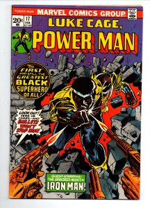 Luke Cage Power Man #17 - 1st Power Man in Title - 1973 - FN