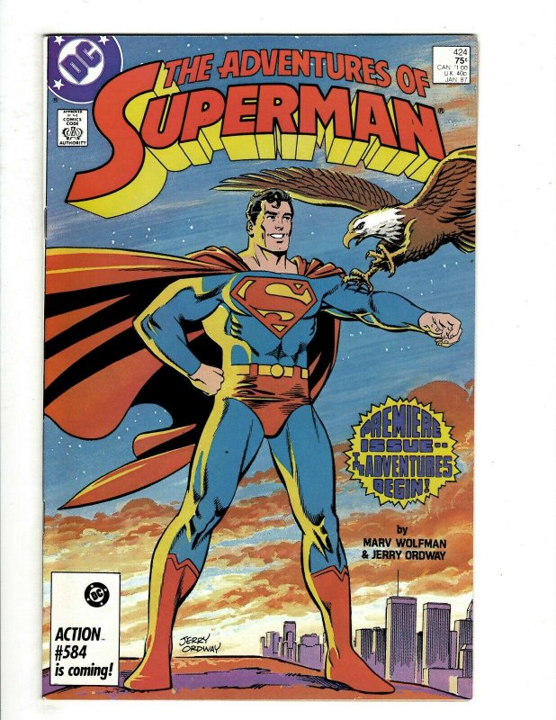 12 Adventures of Superman DC Comics 424 425 426 427 428 429 430 432 433 + HG1