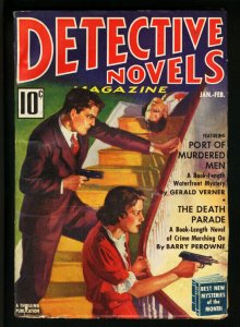 DETECTIVE NOVELS #1-1938 JAN-FEB-DEATH ON STAIRCASE-GGA FN