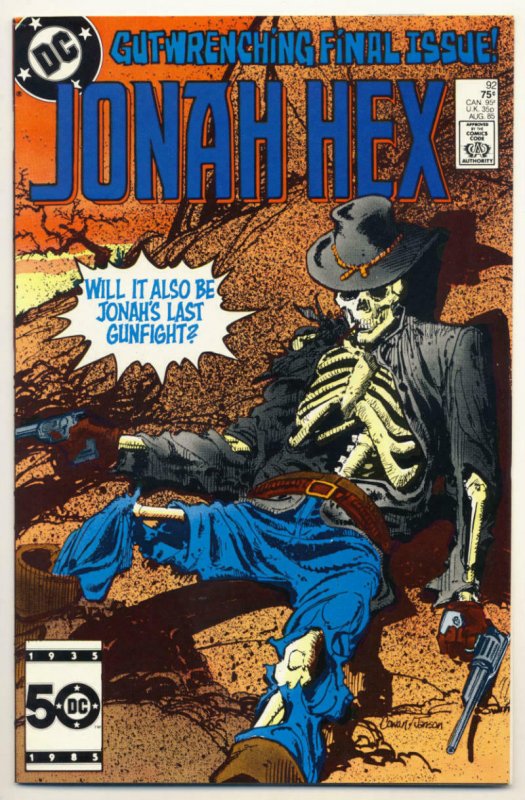 JONAH HEX 92 VF/NM Gray Morrow 1977 1985 Last issue more JH in store