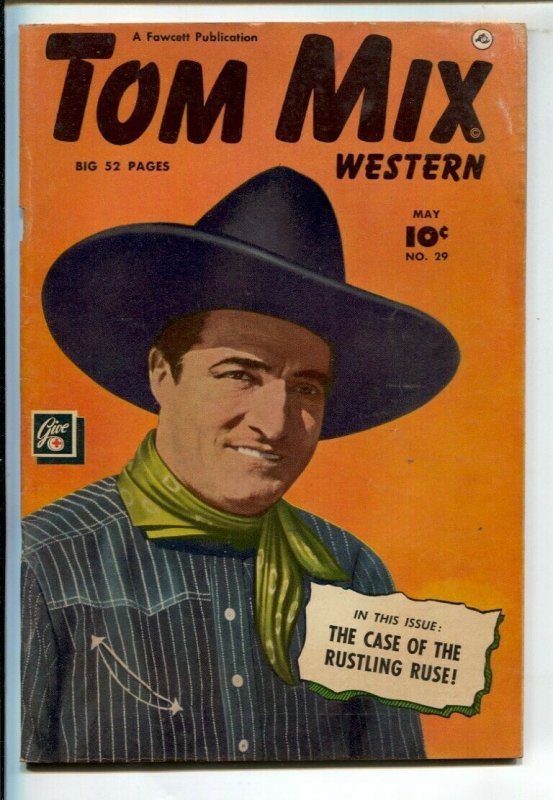 Tom Mix Western #29 1950-Fawcett-Photo cover -Carl Pfeufer story art-VG