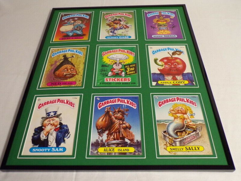 Garbage Pail Kids Series 3 Framed 16x20 Display Snooty Sam Alice Island 