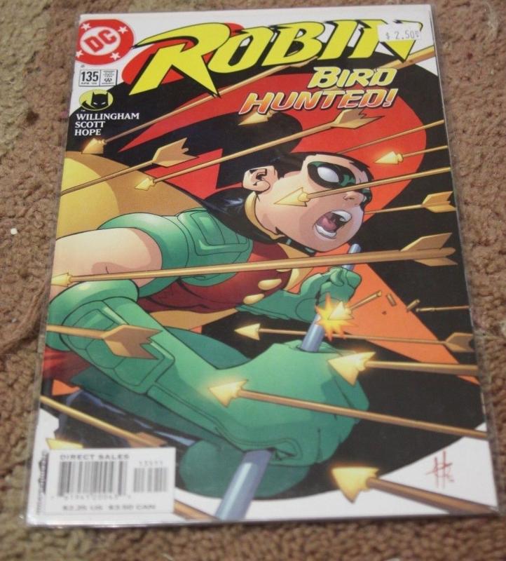 Robin comic #135 (Apr 2005, DC) tim drake bird hunted penguin