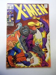 The X-Men #53 (1969) VG Condition centerfold detached at 1 staple