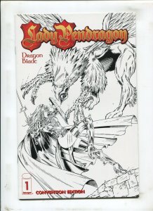 LADY PENDRAGON: DRAGON BLADE #1 DYNAMIC FORCES CONVENTION SKETCH COVER 9.2 1999