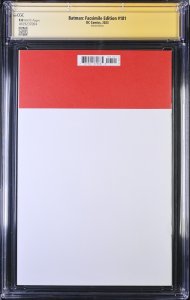 Batman : Facsimile Edition (2023) # 181 (CGC 9.8 SS) Signed & Sketch tim Vigil