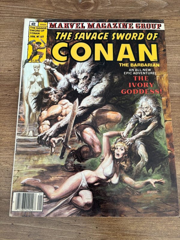 Savage Sword Of Conan # 60 FN Marvel Comic Book Magazine Red Sonja Kull 2 J305