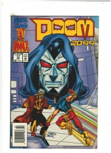 Doom 2099 #14 NM- 9.2 Newsstand Marvel Comics 1994 Fall of the Hammer pt.4, Thor