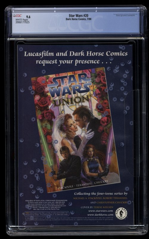 Star Wars #20 CGC NM+ 9.6 White Pages