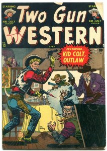 TWO GUN WESTERN #13 1952-KID COLT OUTLAW-BLACK RIDER VG-