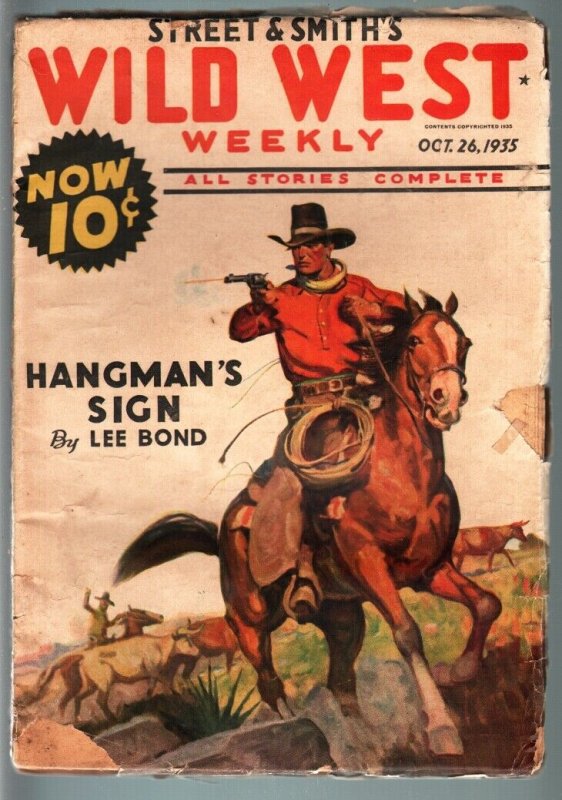 WILD WEST WEEKLY-10/26/1935-PULP-BORDER EAGLE VG-