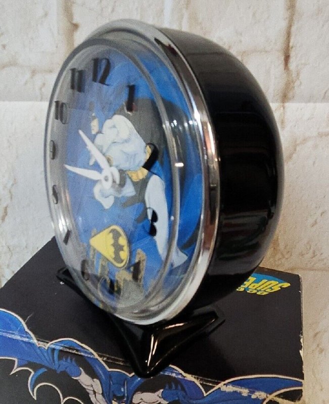 1989 Batman Alarm Clock In Original Box DC Comics Adam West For Parts