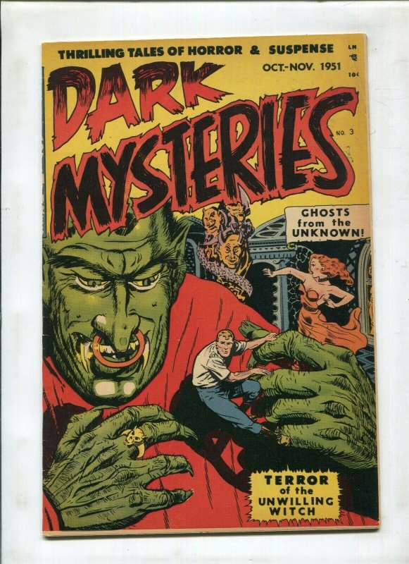 DARK MYSTERIES #3 - TERROR OF THE UNWILLING WITCH!!! (7.0) 1951