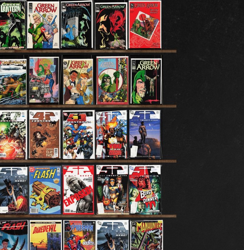 Huge Lot 160+ Comics with Green Arrow, 52, Gunfire, The Flash & More!
