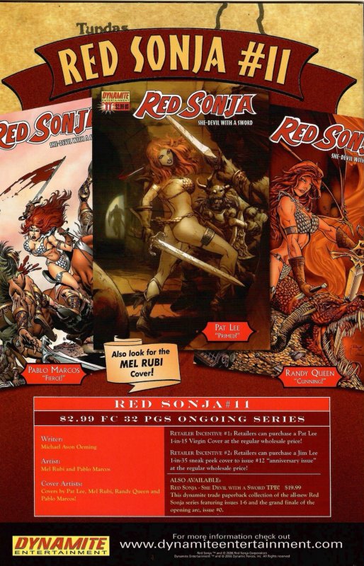 Red Sonja vs. Thulsa Doom #4 Conrad Cover A (2006) New