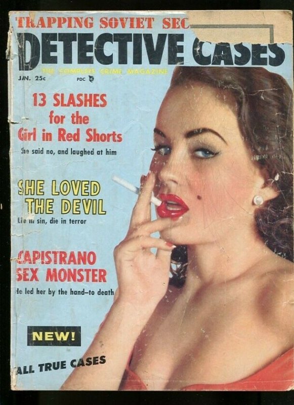 DETECTIVE CASES-01/1958-LUST CRAZED HANGMAN-SOVIET SECRET AGENTS FR/G