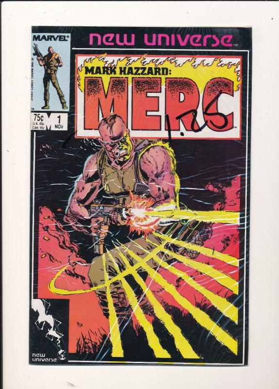 MARVEL Mark Hazzard MERC MX SERIES LOT #1,3,4,5,8 VG/FINE (SIC248)
