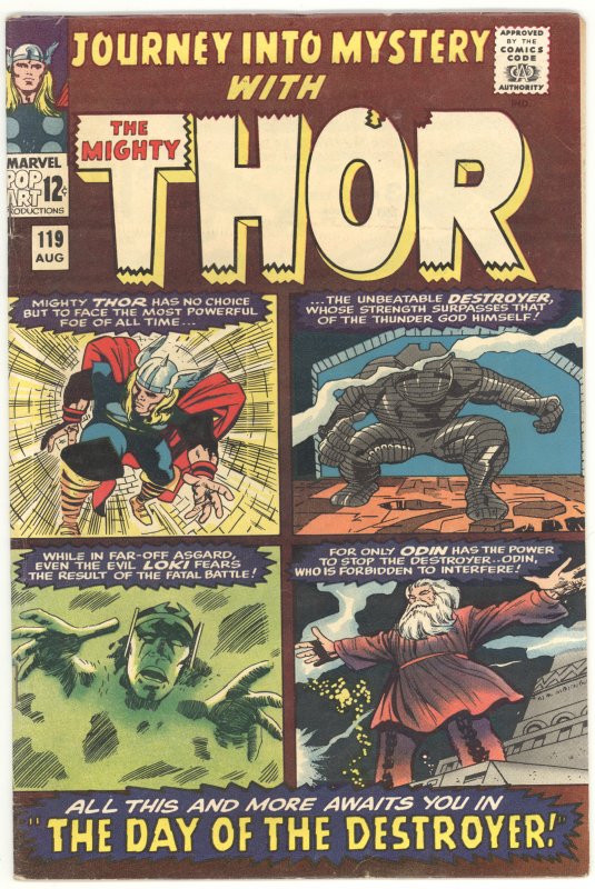 Journey into Mystery #119 (1965) Thor vs Destroyer!