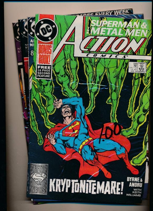 LOT of 4 ~ DC Action Comics #599 / 600 / 605 / 610 (SRU136)