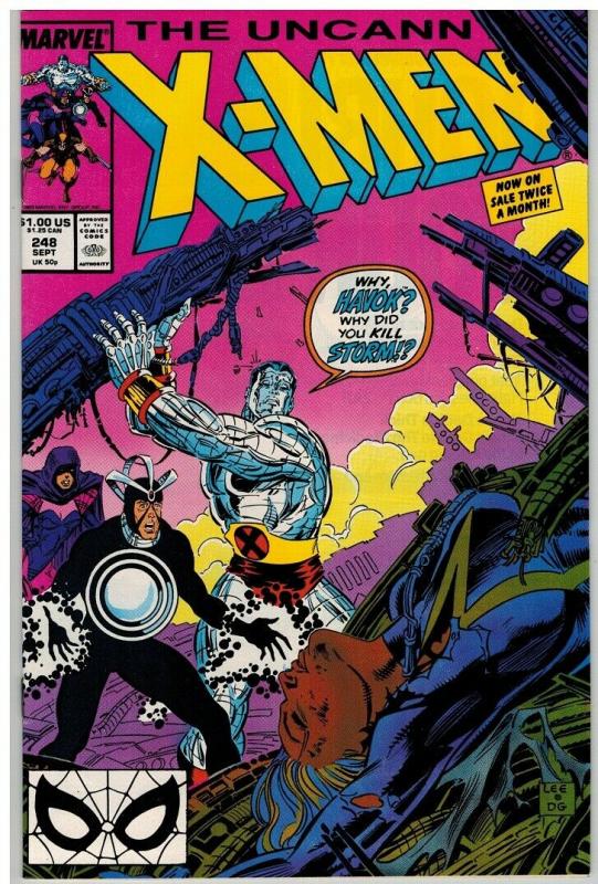 X MEN 248 VF-NM except 1/4 tr on back cover Sept. 1989