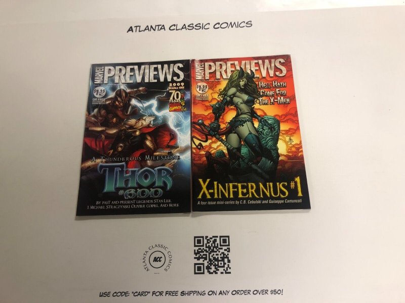 4  Marvel Comic Book Previews  Thor #600 X Infernus #1  Hulk  Thor  50  KE2