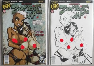 Zombie Tramp #23 Set of 2 Dan Mendoza Topless Covers !!!  VF/NM