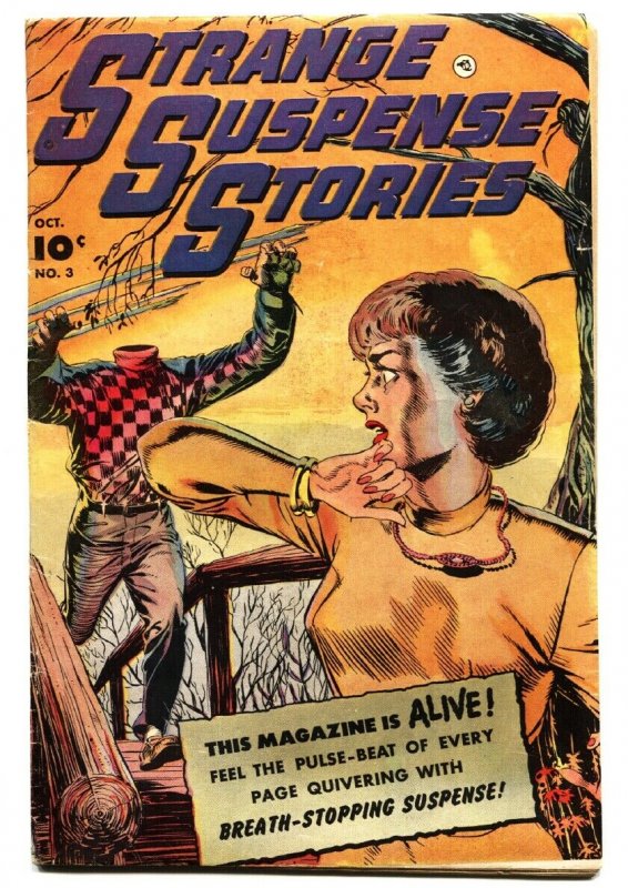 Strange Suspense Stories #3 1952-PCH-Decapitation cover! 