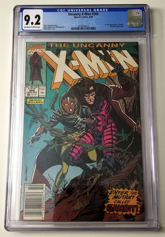 Uncanny X-Men #266 CGC 9.2 Rare Newsstand 1st Gambit FREE SHIPPING