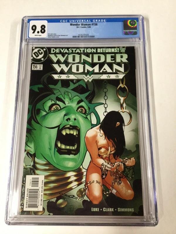 Wonder Woman 156 Cgc 9.8 White Pages Dc Adam Hughes Cover Ah!