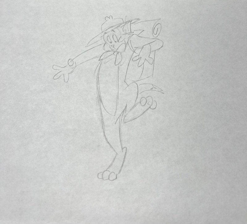 Tom And Jerry - One Character Original Pencil Sketch/Unknown Artist!