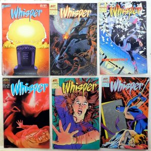 Whisper Lot of 6 #6, 10, 13, 15, 16, 17 1987 First Comics 1st Print Comic Books