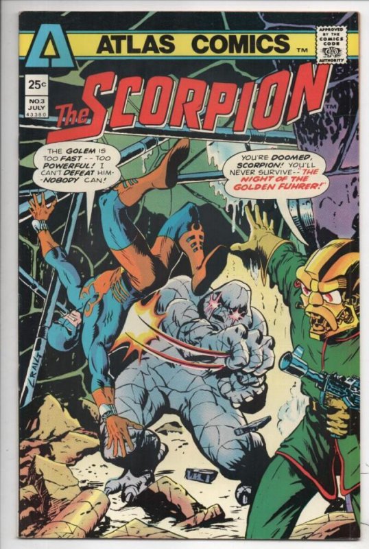 SCORPION #3 VF+, Jim Craig, 1975 Atlas more indies in store