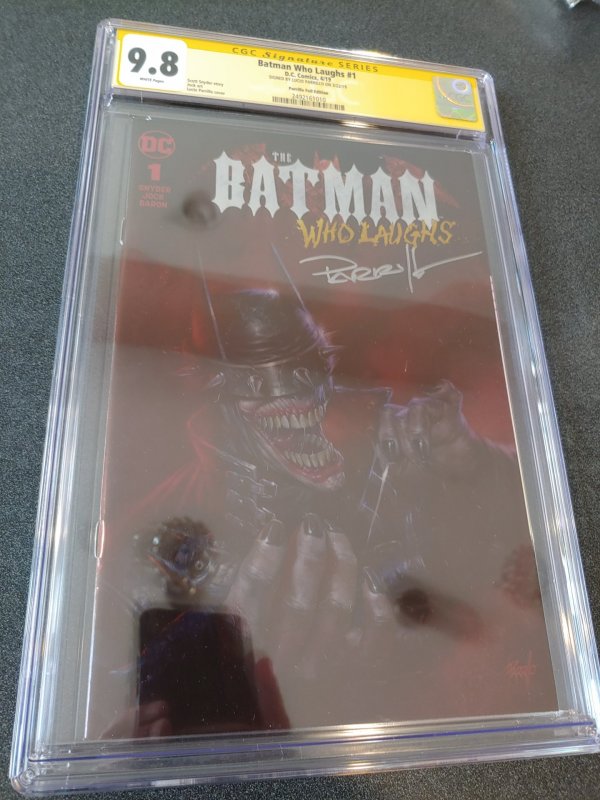 BATMAN WHO LAUGHS #1 CGC 9.8 SS LUCIO PARRILLO FOIL VIRGIN EDITION