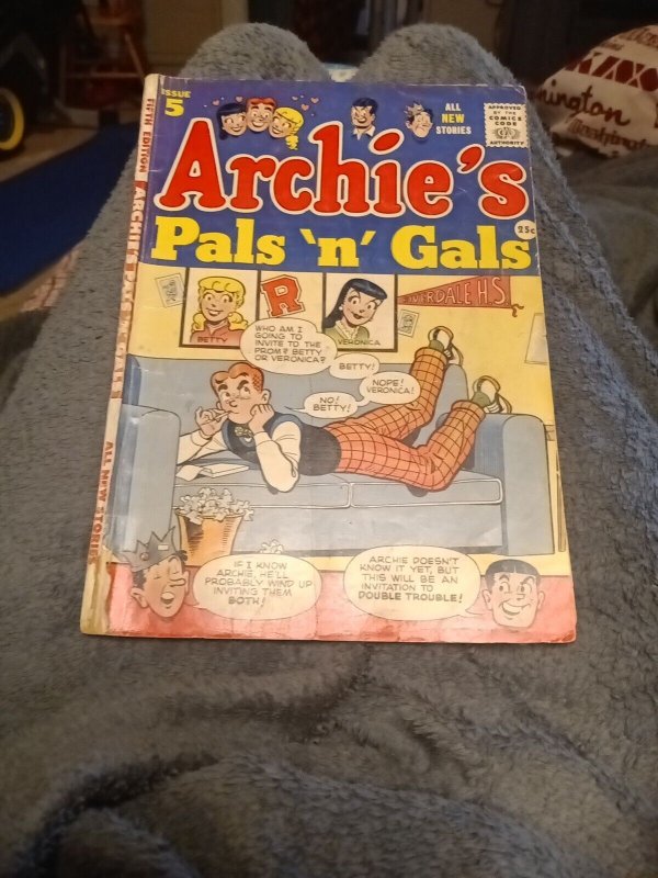 Archie's Pals 'n' Gals #5 Betty; Veronica Silver Age Mlj Comics 1957 Teen Humor