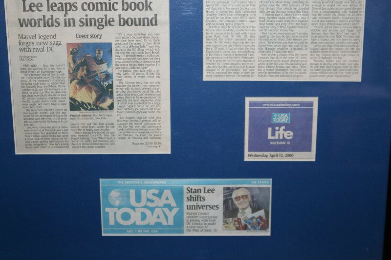 Stan Lee Framed USA Today Newspaper Article from Stan's Office Framed - 4/12/00