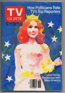 ORIGINAL Vintage TV Guide September 5, 1981 No Label Miss America