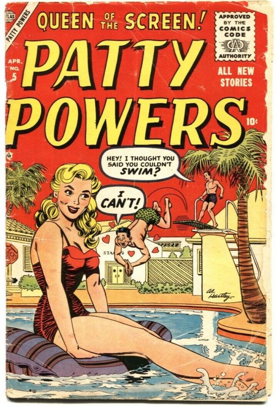 PATTY POWERS #5-1956-QUEEN OF THE SCREEN-SWIMSUIT COVER-STAN LEE-VERY RARE-GI...