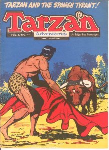 TARZAN ADVENTURES V 6#47  February 1957  UK black & white daily strip reprints