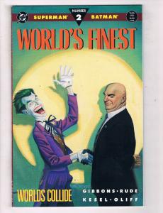 Worlds Finest #2 VF/NM DC Comics Comic Book Gibbons Joker JLA 1990 DE46